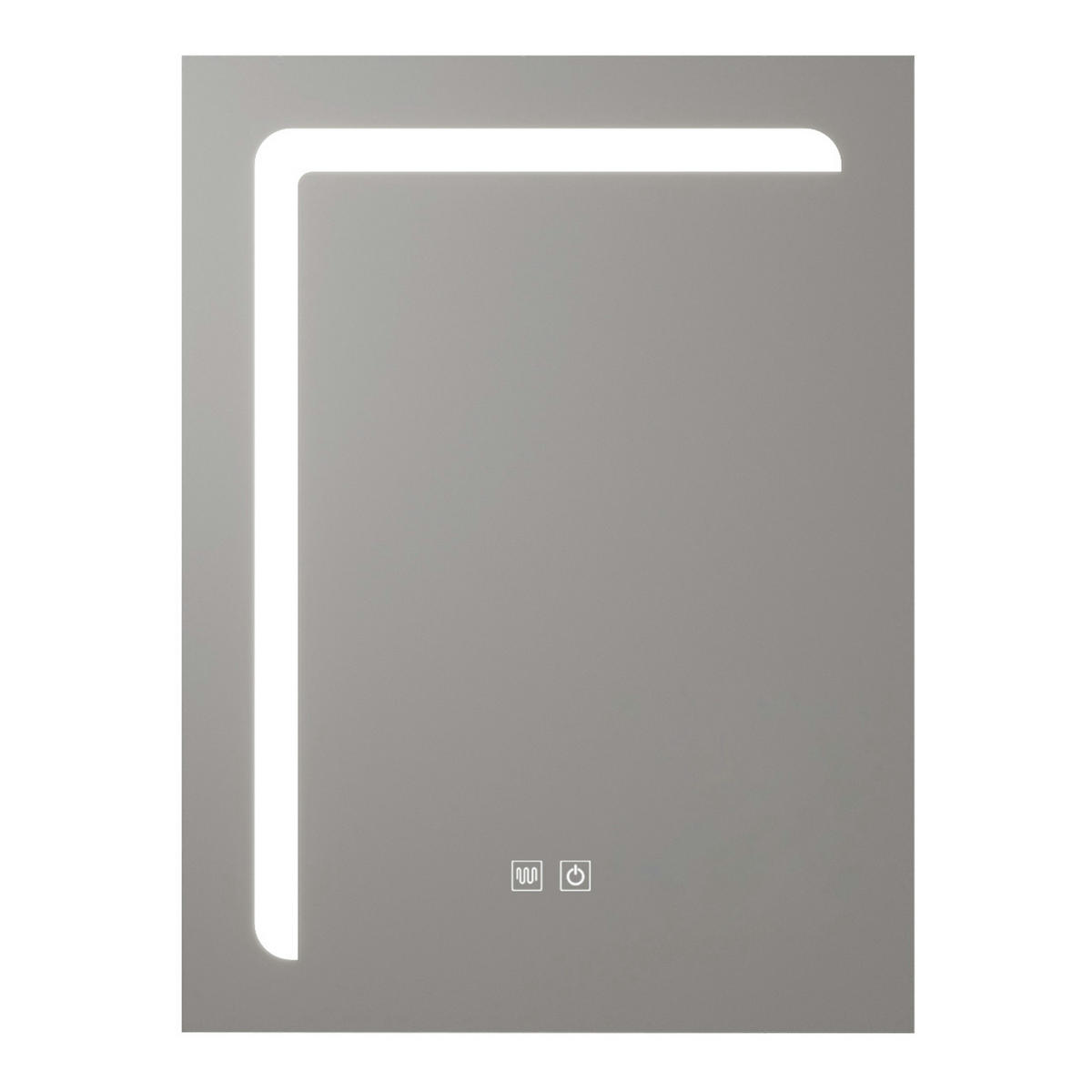 BADEZIMMERSPIEGEL Chambave - Silberfarben, Glas/Metall (45/60/3cm) - pro.tec
