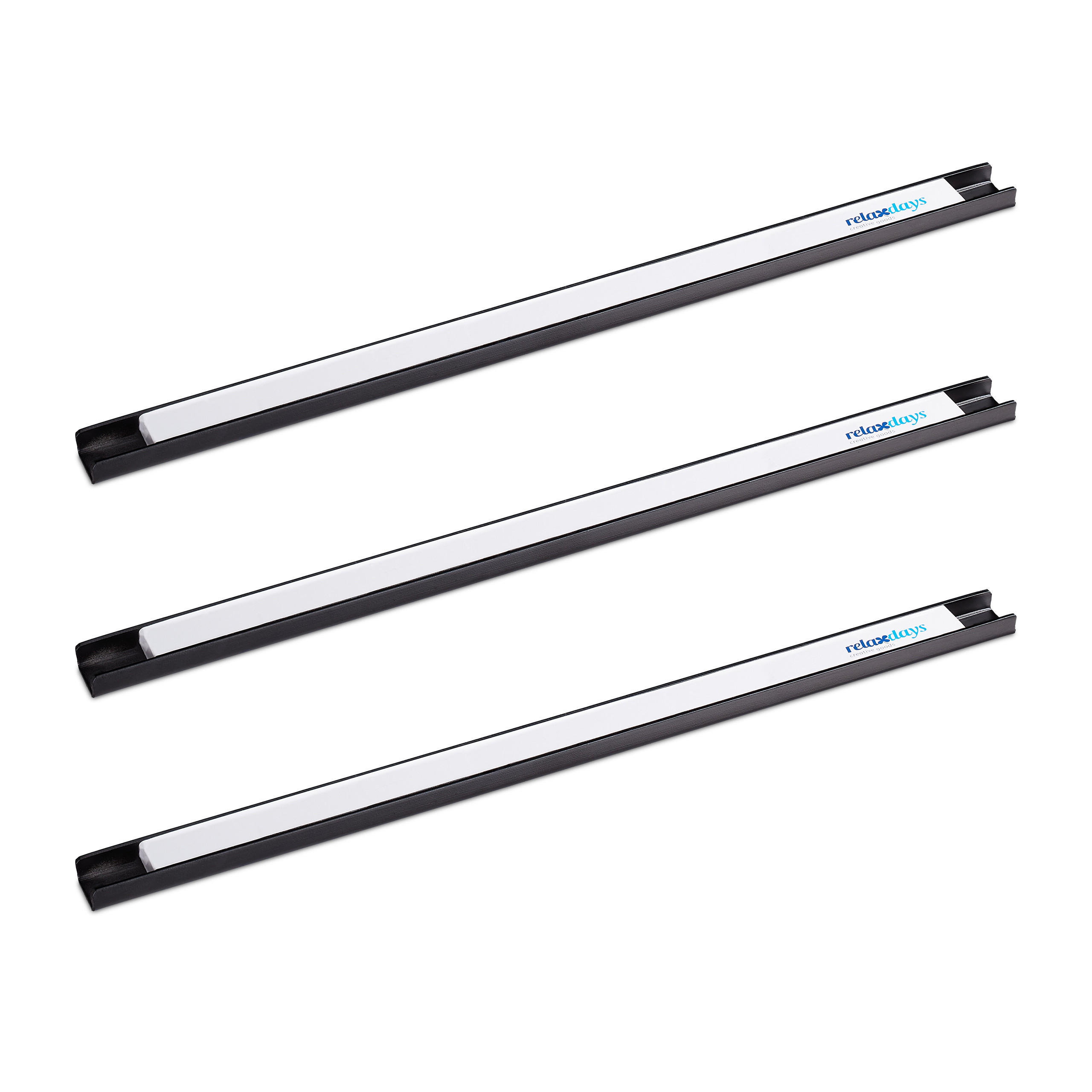 3XMAGNETLEISTE - Multicolor, Metall (45.5/2.5/1.3cm) - Relaxdays