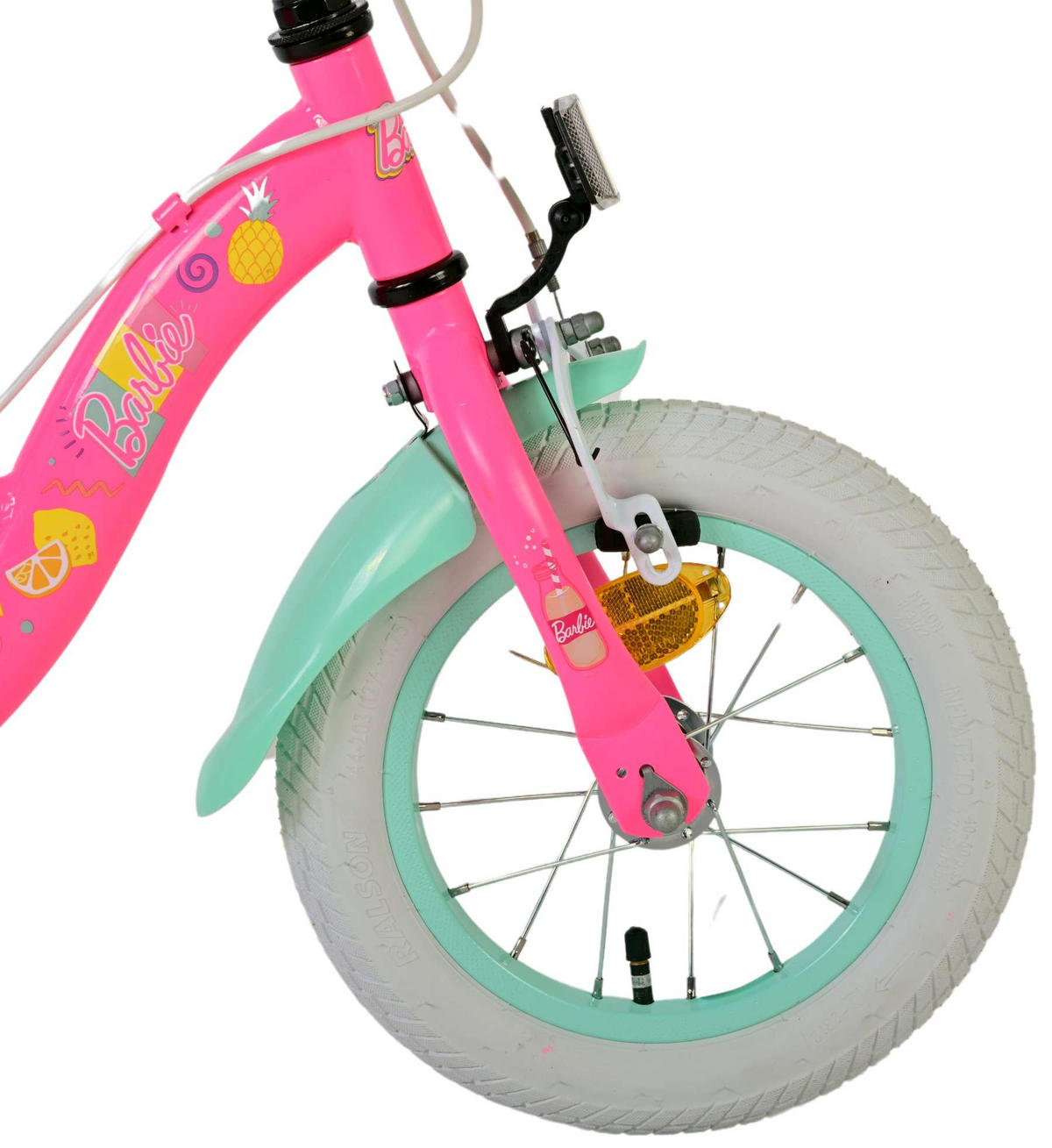 KINDERFAHRRAD Barbie - Mädchen - 12 Zoll - 2 Handbremsen - Rosa - Rosa, Metall (48cm) - TPFSports