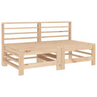 GARTENSOFA PYVOM 63.5/57.5/60 cm （2-SITZER） - Braun, Holz (63.5/57.5/60cm) - ZMH