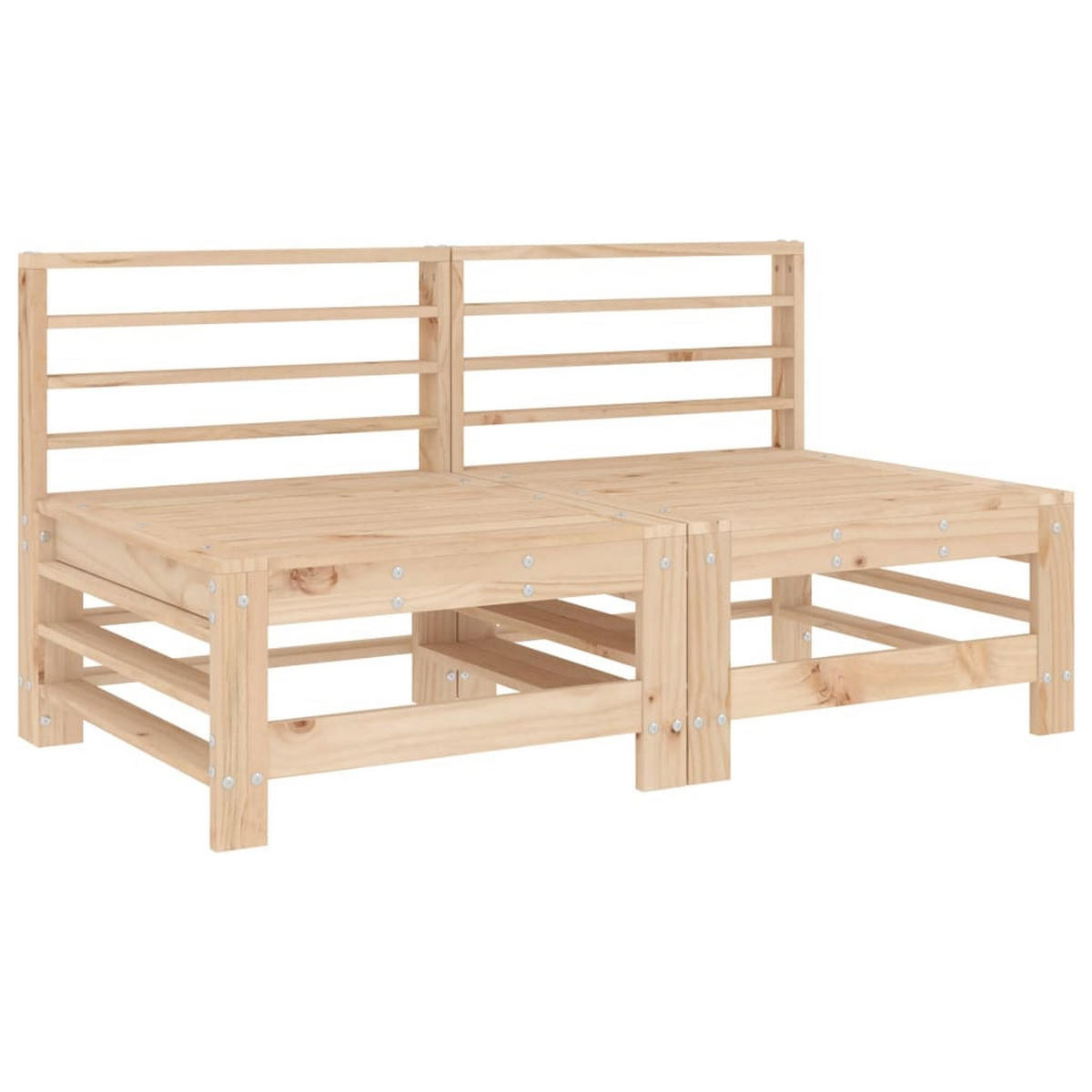 GARTENSOFA PYVOM 63.5/57.5/60 cm （2-SITZER） - Braun, Holz (63.5/57.5/60cm) - ZMH