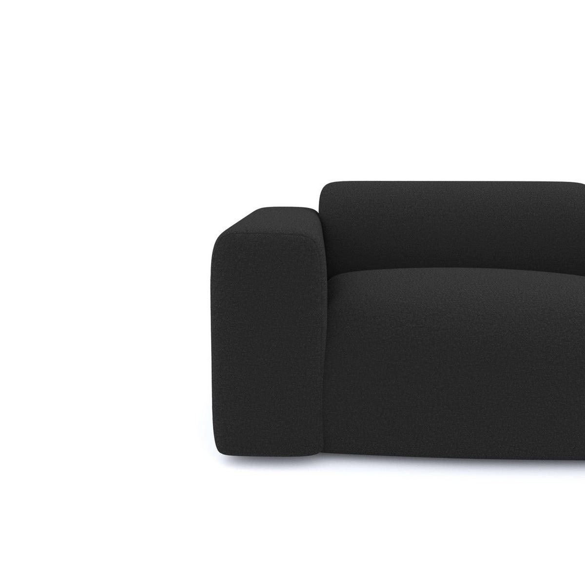 SOFA 4-Sitzer Bouclé-Stoff Schwarz 240cm - Anthrazit, Textil (240/73/97cm) - Sia Home