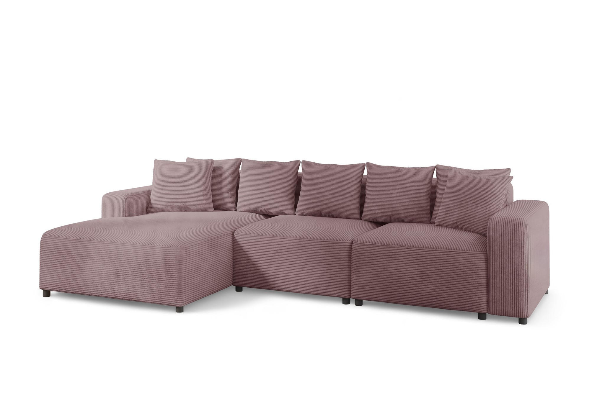 ECKSOFA Megan In Poso - Altrosa, Holzwerkstoff/Textil (331/165cm) - Fun Möbel