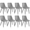 STUHL 8er Set Monroe 48 x 59 x 82 5 cm grau - Grau, Kunststoff (48/82.5/59cm) - tectake