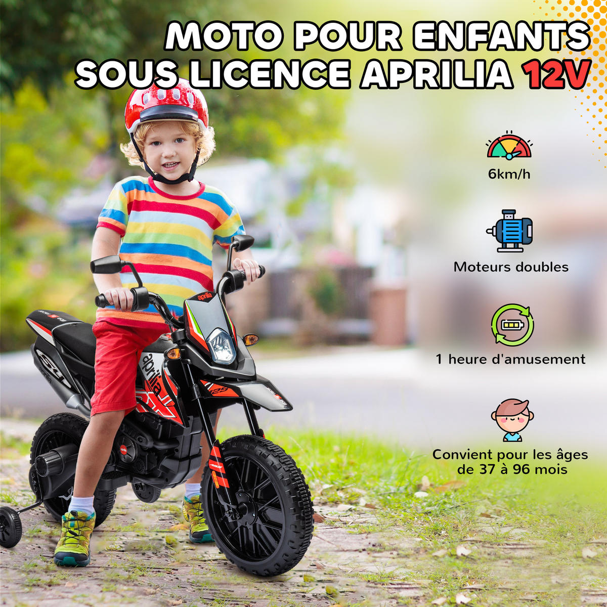 ELEKTRO-MOTORRAD DE-13115 2 Motoren Rot - Rot, Kunststoff (106.5/56/80cm) - ComfortXL