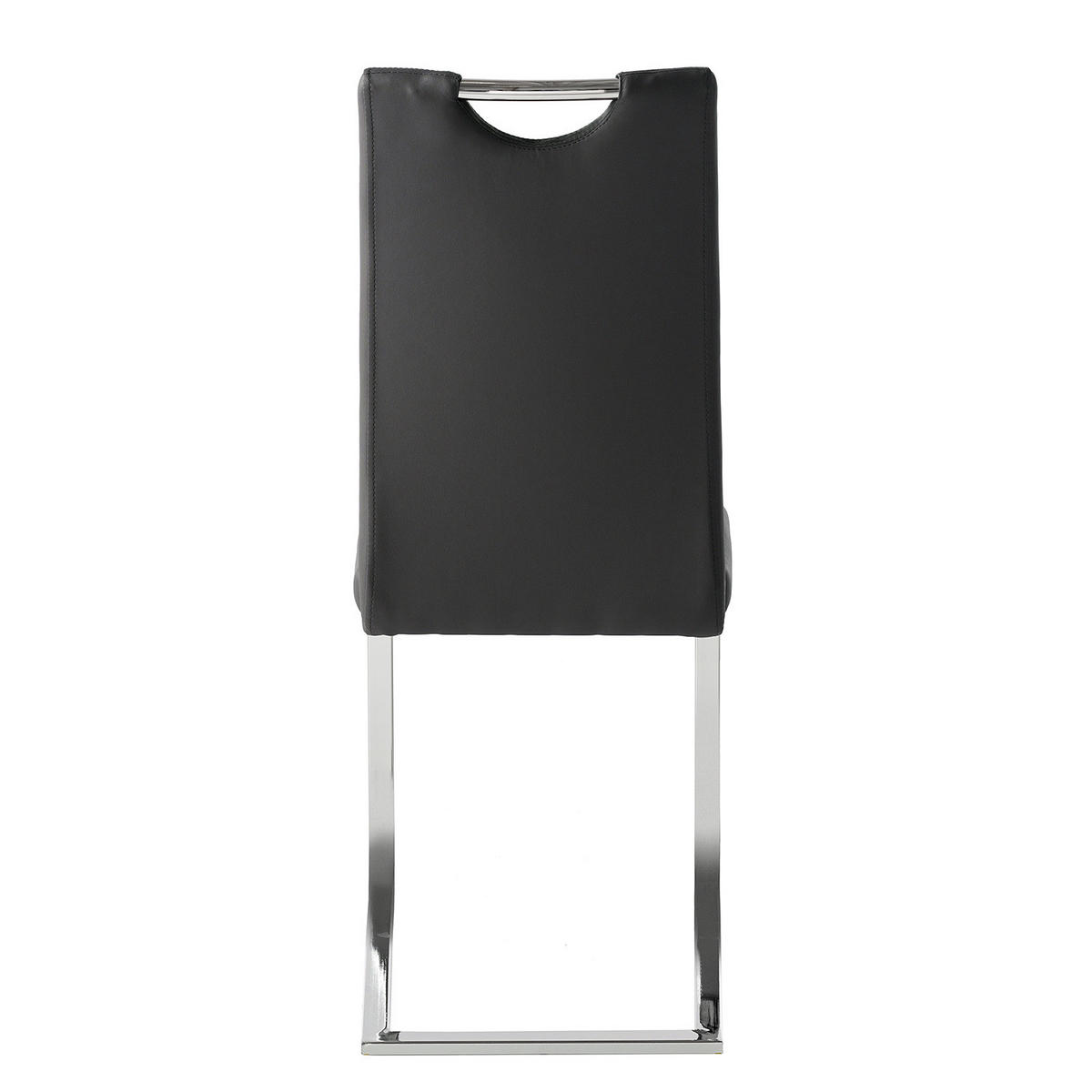 FREISCHWINGER - Kunstleder / Metall - Schwarz, Kunststoff (43/101/45cm) - home24