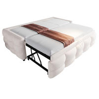 POLSTERBETT 90/190 cm Beige aus Teddy mit Ausziehfunktion - Beige, Textil (90/190cm) - OKMYHOME