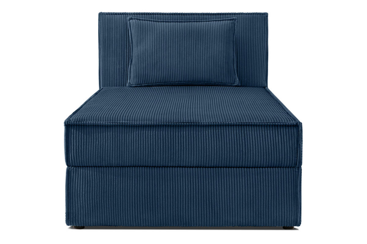 BOXSPRINGBETT ROTI Einzelbett, marineblau - Schwarz/Dunkelblau, Holz/Holzwerkstoff (80/200cm) - KONSIMO®