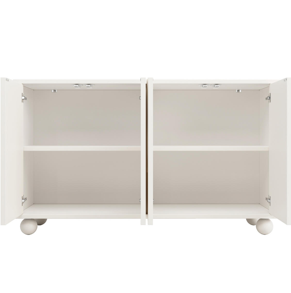 SIDEBOARD aus MDF 120x35x71 cm Weiß mit verstellbarem Einlegeboden und Kippschutz - Weiß, Holzwerkstoff (120/71/35cm) - IVMEU