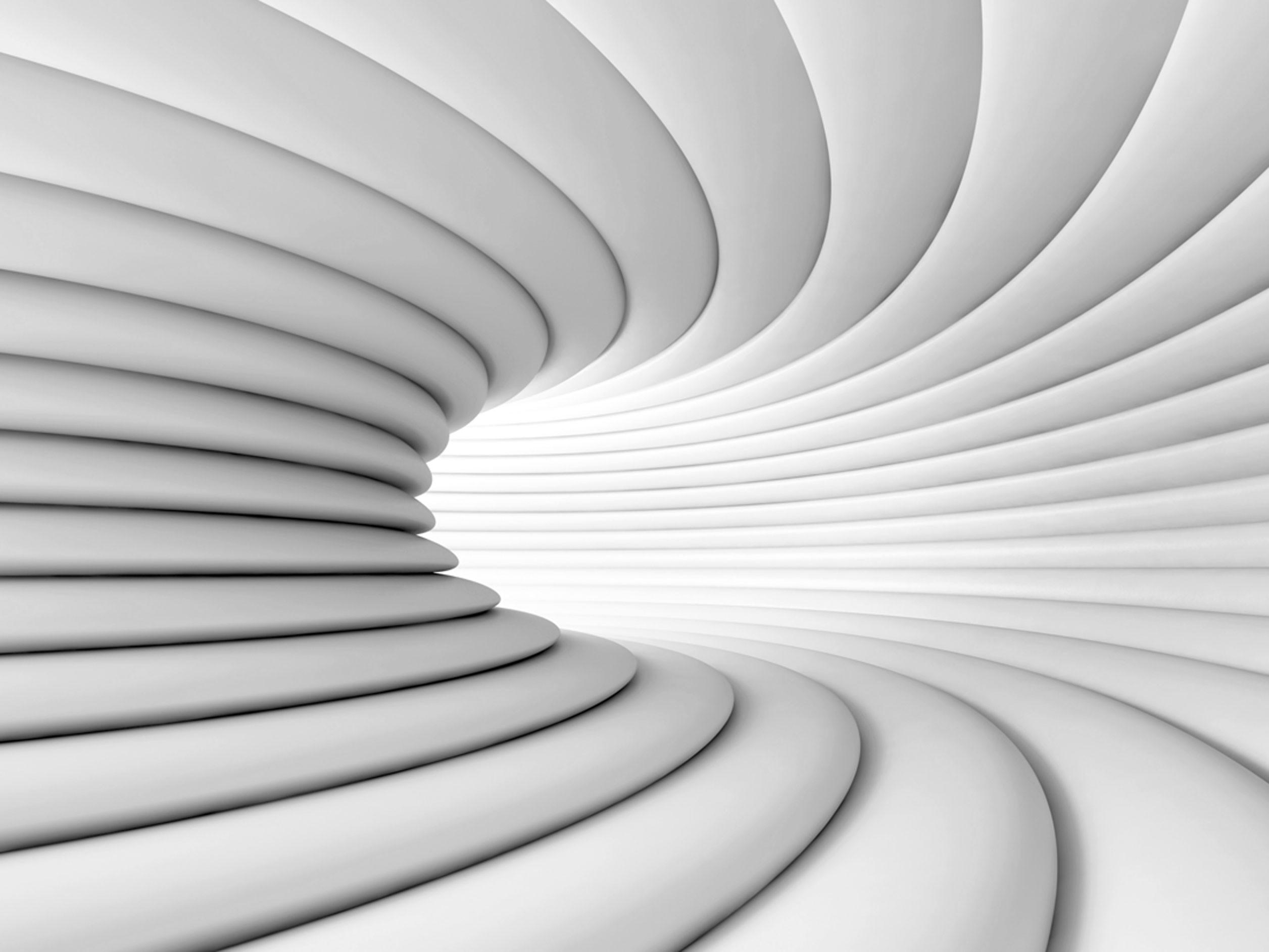 FOTOTAPETE 3D Muster 375 x 270 cm - Weiß, Papier (375/270cm) - Sanders & Sanders