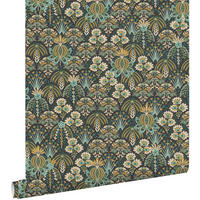 TAPETE Blumenmuster im Jugendstil 50 x 900 cm - Grün, Papier (50/900cm) - ESTAhome