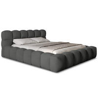 POLSTERBETT Mira 2 Anthrazit 140/200 cm Boucle mit Bettkasten - Anthrazit, Textil/Metall (140/200cm) - wonello
