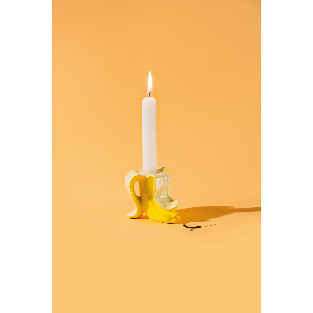 KERZENHALTER Banana Romance, 2er Set, Steingut, Gelb - Gelb, Keramik (8.5/7/7cm)