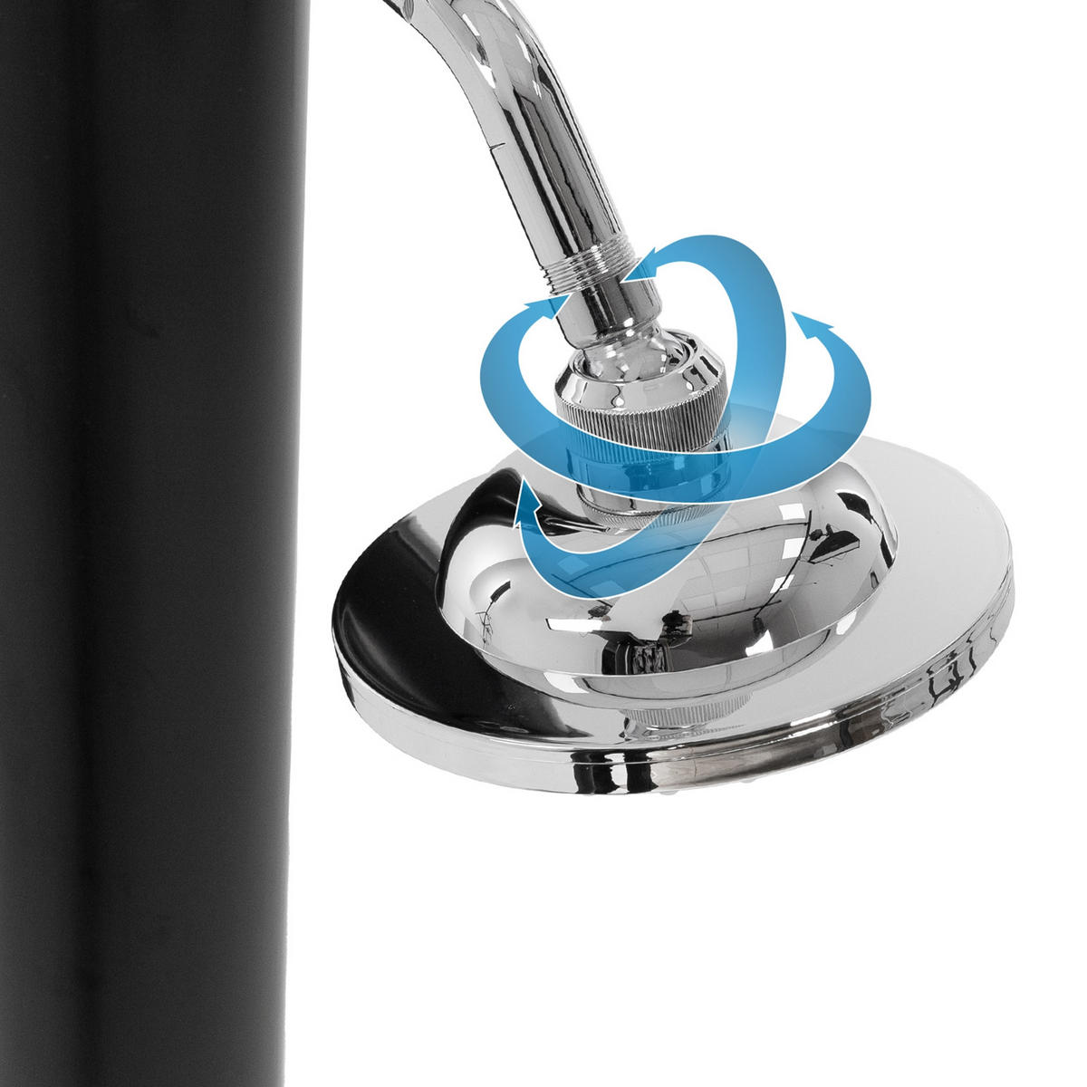 SOLARDUSCHE - Schwarz, Kunststoff (19.5/217/50cm) - ECD-Germany