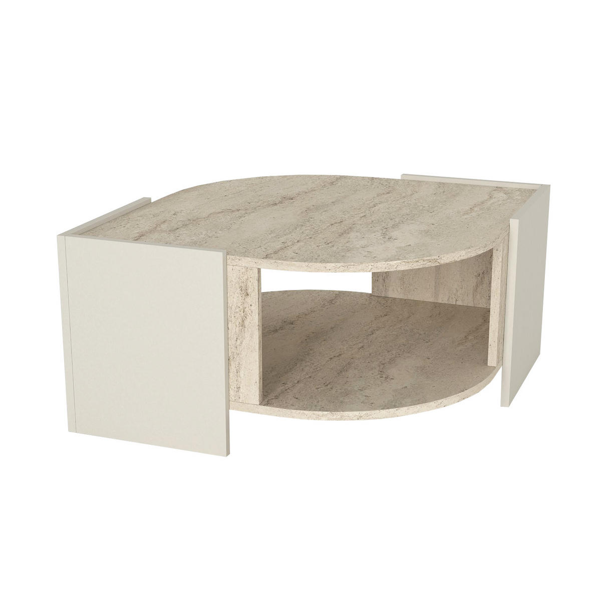 COUCHTISCH Marbel Beige Granit Optik - Beige, Holzwerkstoff (75/75/40cm) - moebel17
