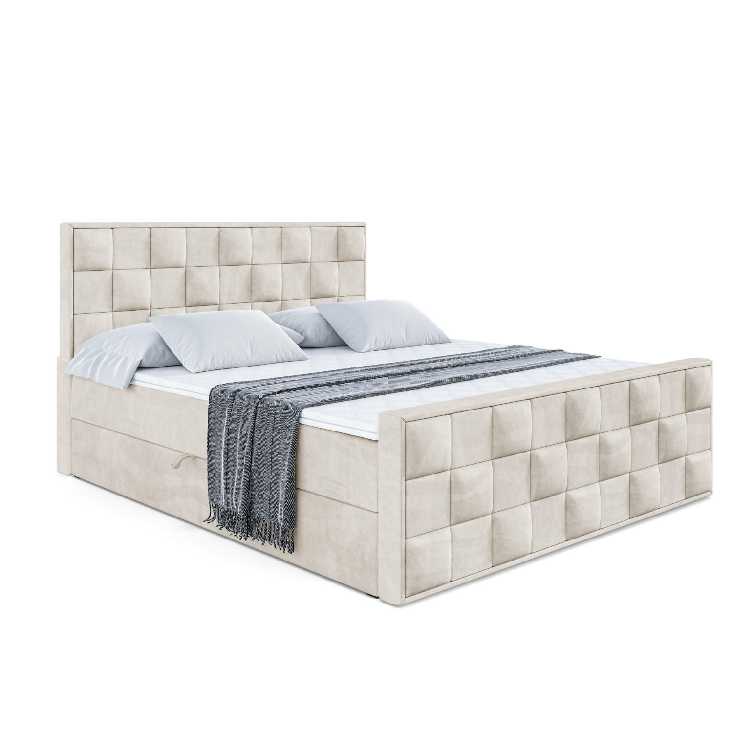 Altdecor Boxbett Ecru 140x200 cm