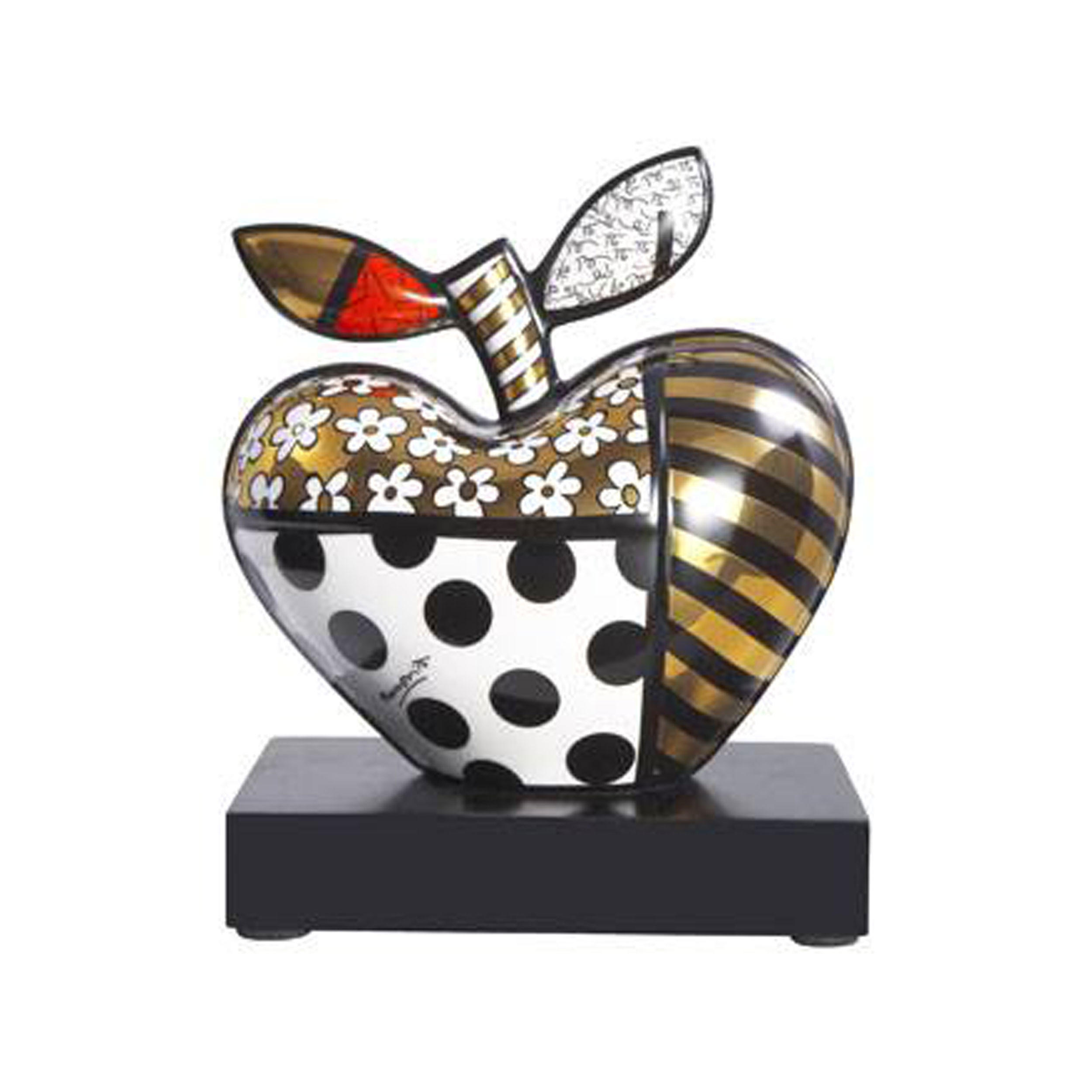 DEKOFIGUR Romero Britto Golden Big Apple, Porzellan - Multicolor, Keramik (11/18/14cm) - Goebel