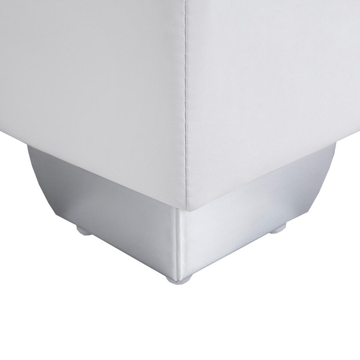 BOXSPRINGBETT 180/200cm Weiß President - Weiß, Kunststoff/Textil (180/200cm) - Beliani