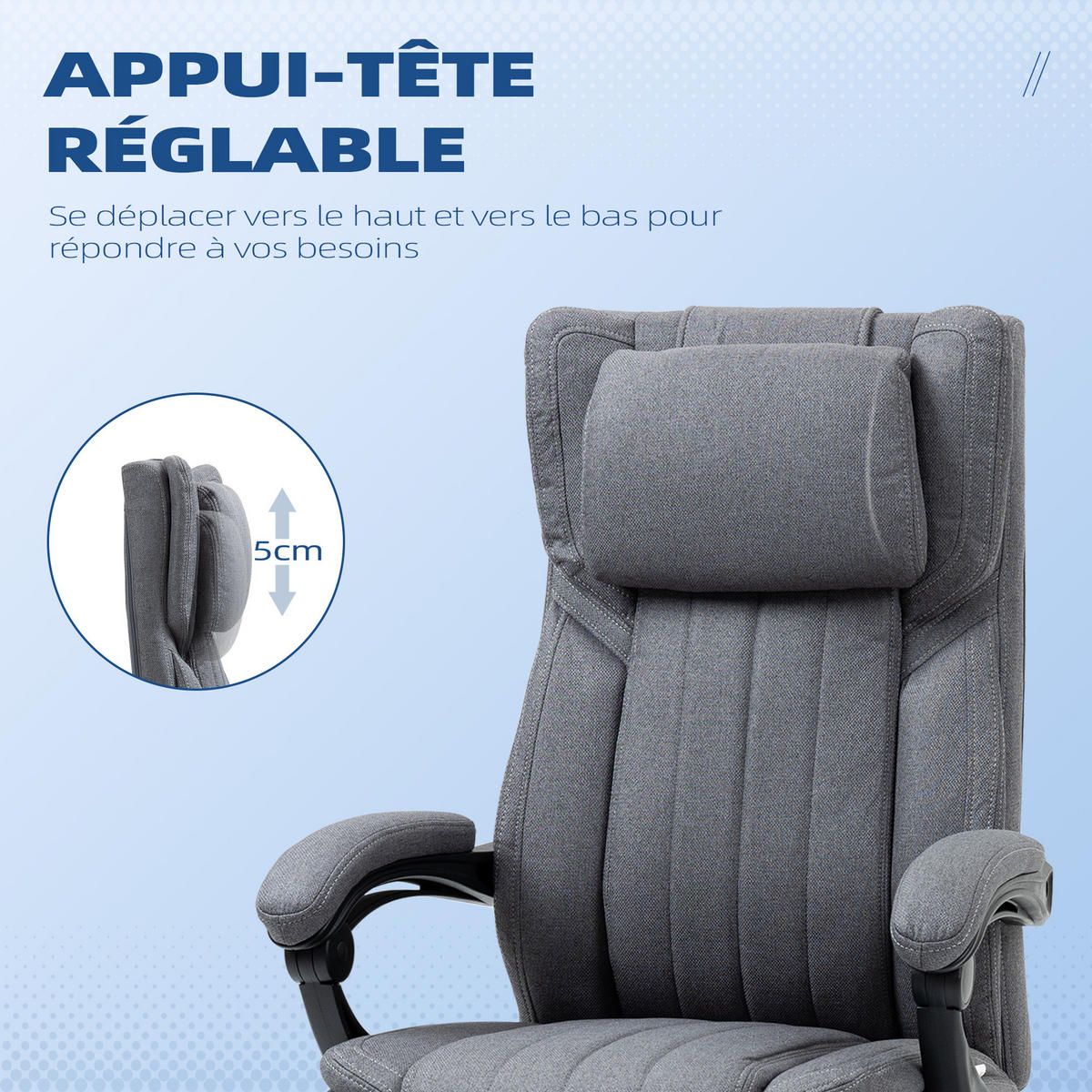 CHEFSESSEL DE-11683 135° neigbar mit Fußstütze Grau - Dunkelgrau, Textil (61/113/65cm) - ComfortXL