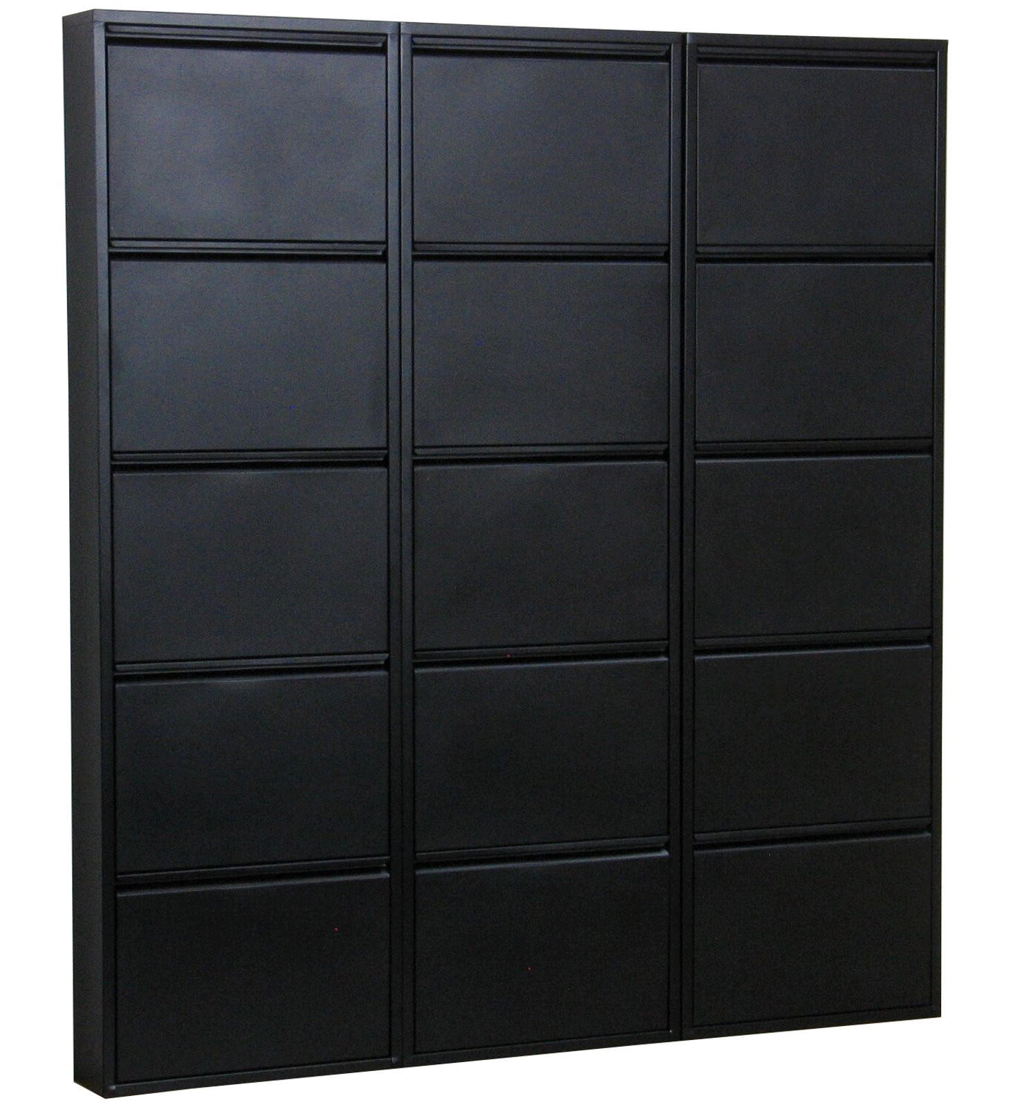 SKOSKÅP Pisa 152 x 16 x 173 cm – svart 173/152/16 cm