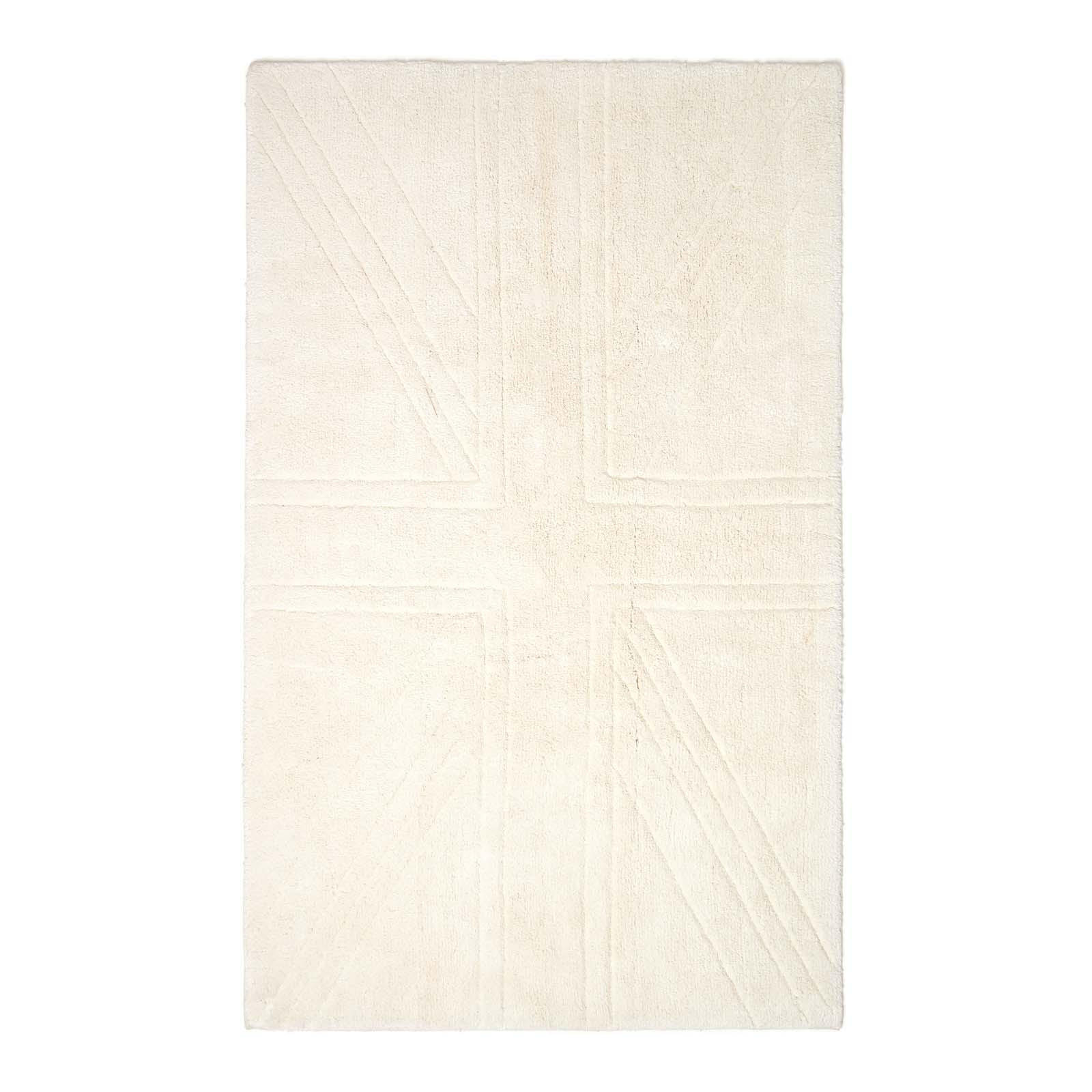 HOCHFLOR-TEPPICH Union Jack 90/150 cm - Creme, Textil (90/150cm) - Homescapes
