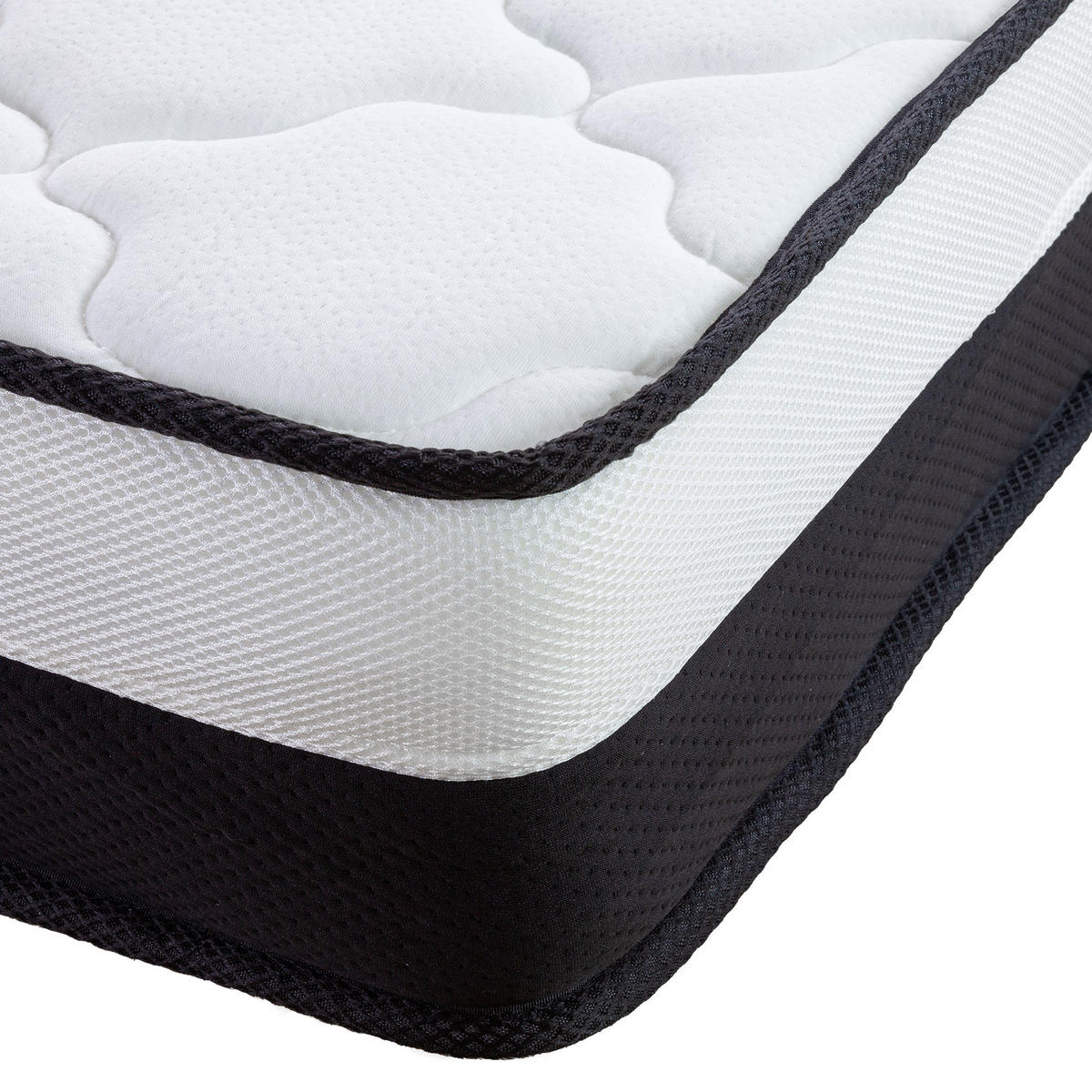 TASCHENFEDERKERNMATRATZE EMILIA HÖHE 23cm 90x200cm - Weiß, Textil/Metall (90/200cm) - Arensberger