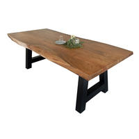 ESSTISCH CALI - Schwarz/Braun, Holz/Metall (100/300/77cm) - SAM