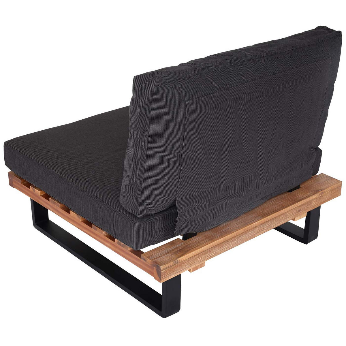 LOUNGESESSEL Garten Hellbraun Dunkelgrau - Braun, Holz (82/75/82cm) - PROREGAL