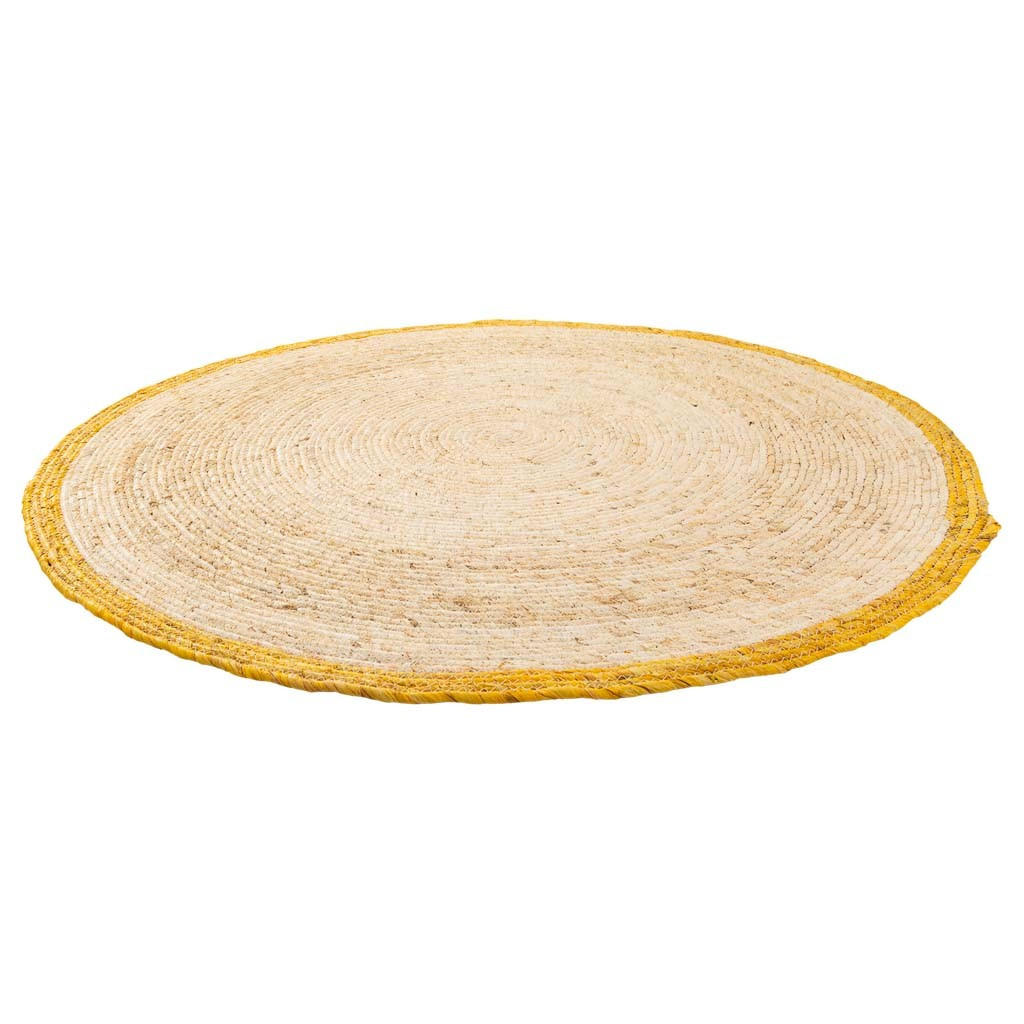 JUTETEPPICH rund, braun, D120x1 cm - Gelb/Naturfarben, Naturmaterialien (120/120cm) - Wanderlust