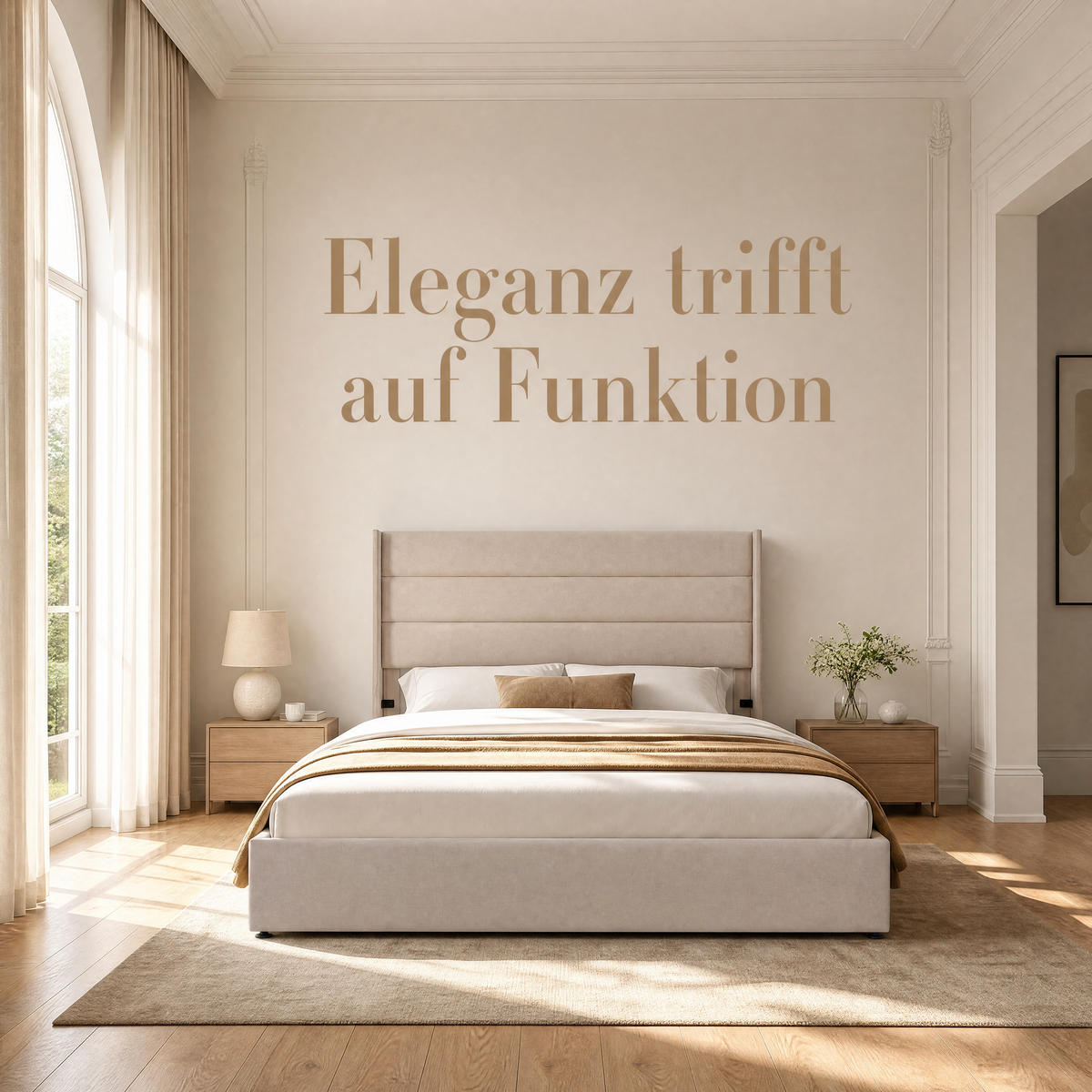 POLSTERBETT BEIGE 160x200cm, Hydraulischer Stauraum, Modernes Design - Beige, Holz/Kunststoff (160/200cm) - SHOPENTRA