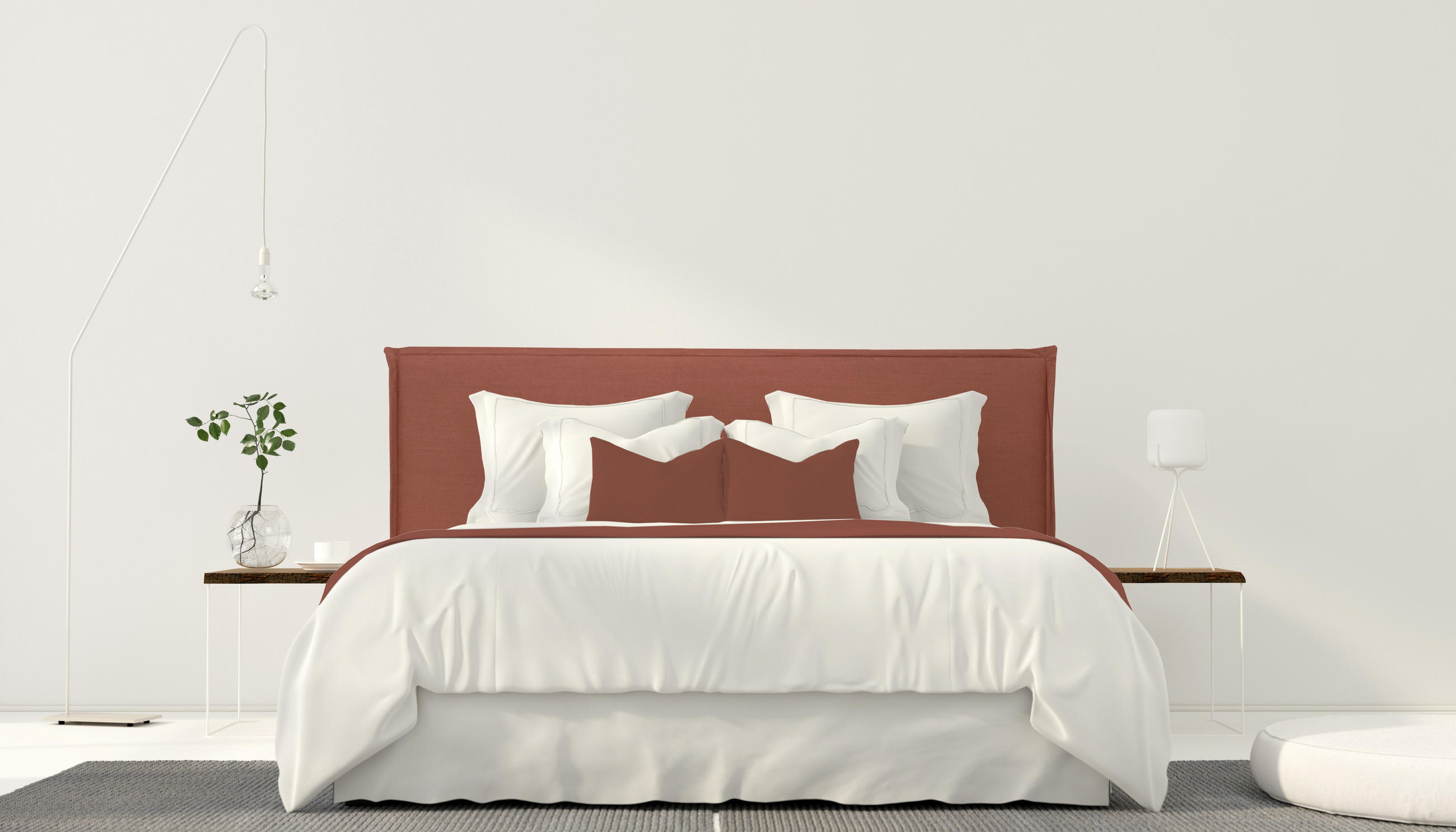 Thumbnail - RNT By Really Nice Things Kopfteil, Rot, Textil, 160x100x8 cm, Bett-Kopfteile