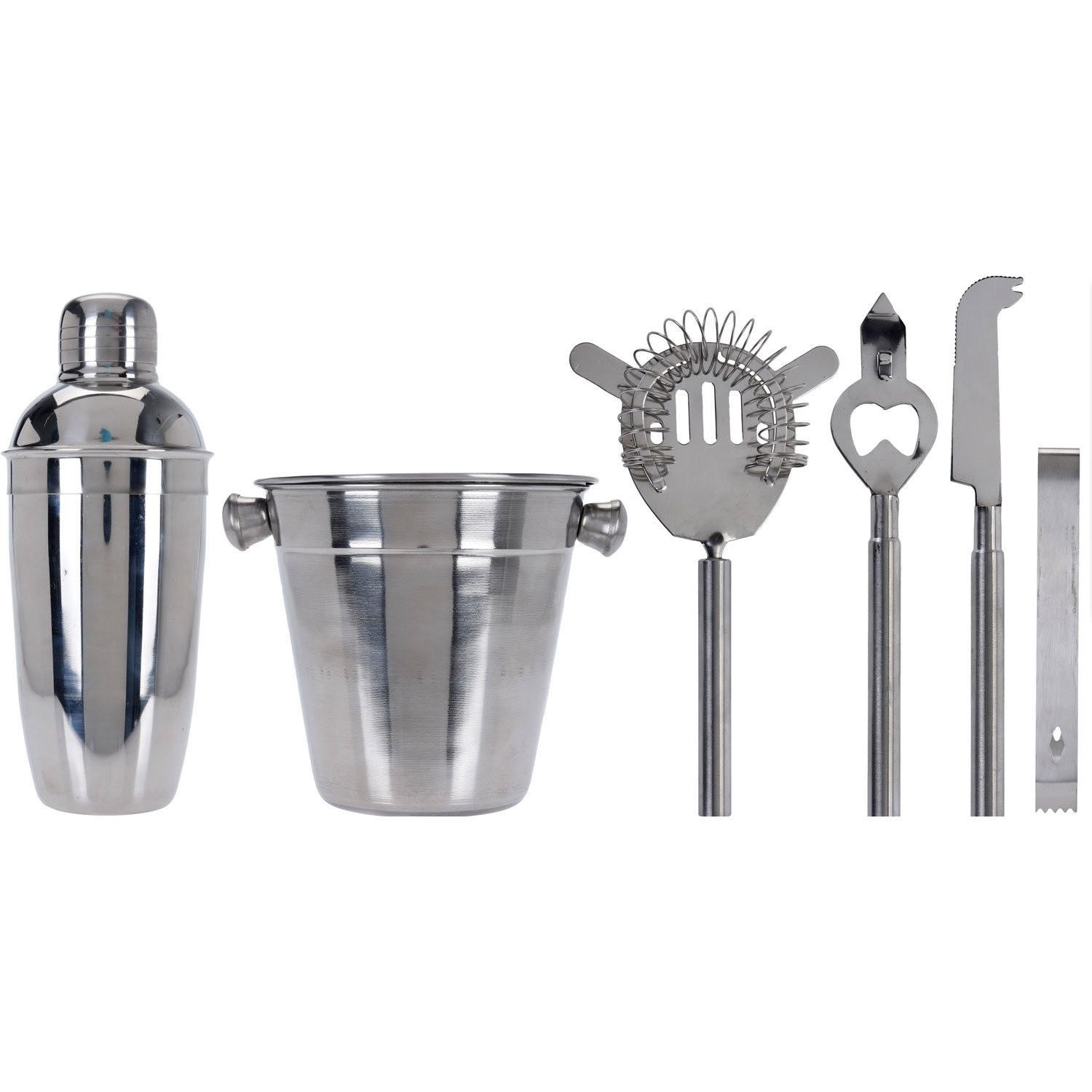 Excellent Houseware Cocktailset Silber 14x26x14 cm