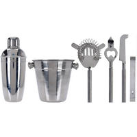 COCKTAILSET mit Shaker und Kühler 14/14/26 cm - Silberfarben, Metall (14/26/14cm) - Excellent Houseware