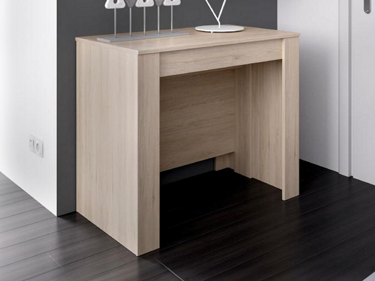 KONSOLENTISCH - Holz, Platte - Naturfarben Hell - Naturfarben, Holz (90/54/77cm) - Vente-Unique