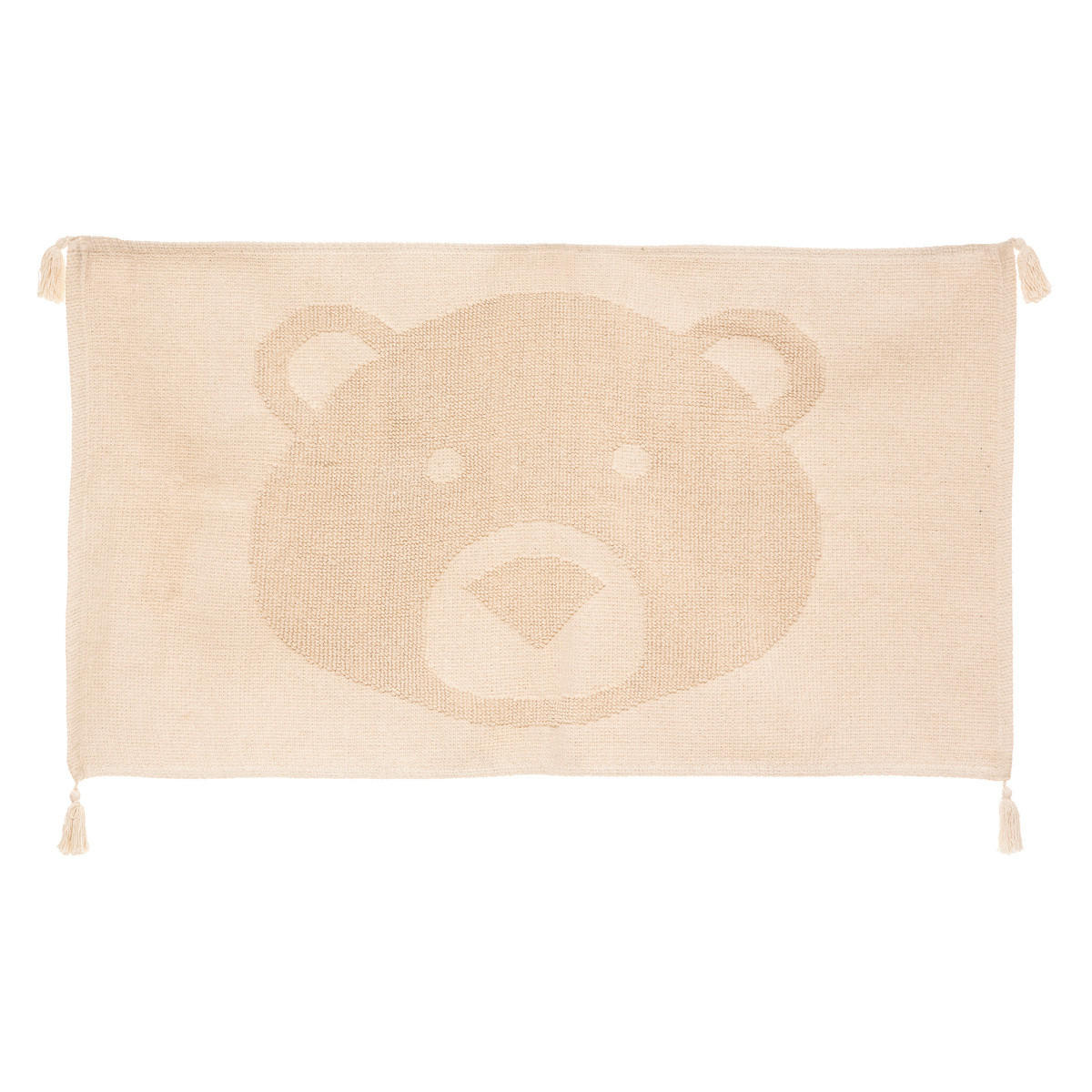KINDERTEPPICH 90/60 cm Bär - Beige, Naturmaterialien (60/90cm) - Atmosphera for kids