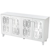 SIDEBOARD DE-38897 160/40/84 cm 4 Türen und verstellbare Böden Weiß - Weiß, Holzwerkstoff (160/84/40cm) - ComfortXL