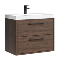 BADMÖBEL-SET Florence 2 Teile Walnuss Braun - 60 x 35 x 51 cm - Eichefarben, Holz (60/51/35cm) - Badplaats