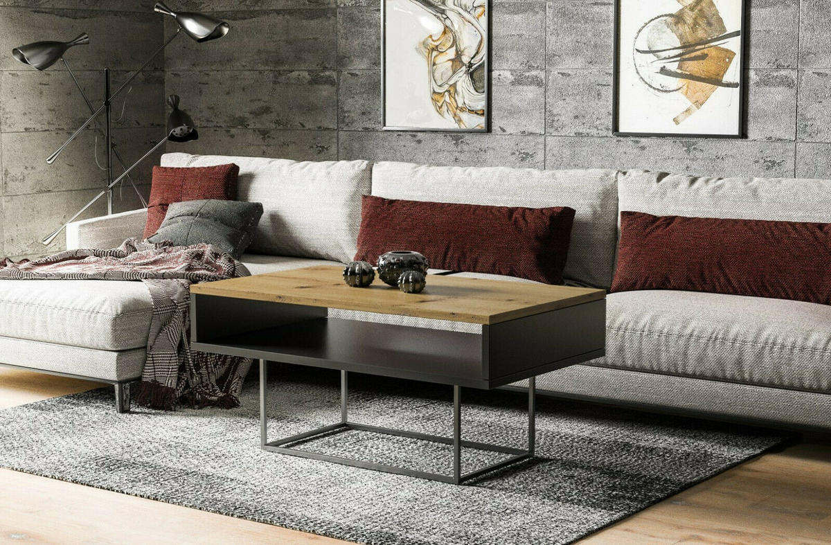 COUCHTISCH Enna - Eiche Artisan, Holzwerkstoff (100/60/53cm) - Endo-Moebel