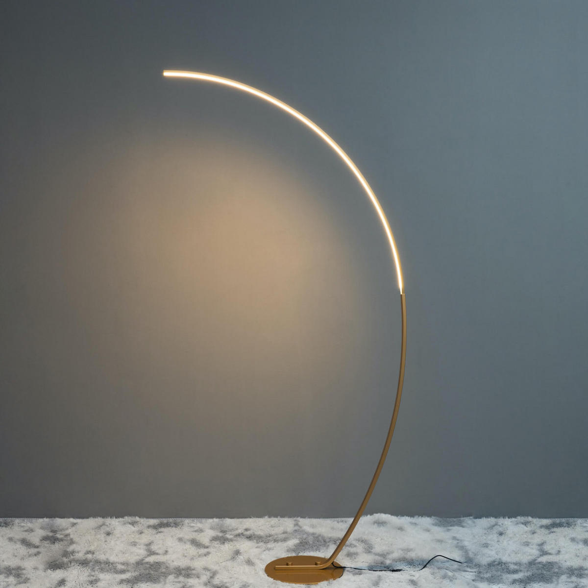 STEHLEUCHTE Thalia, Gold / Messing, 170cm - Goldfarben, Metall (86/27/170cm) - KOSILUM