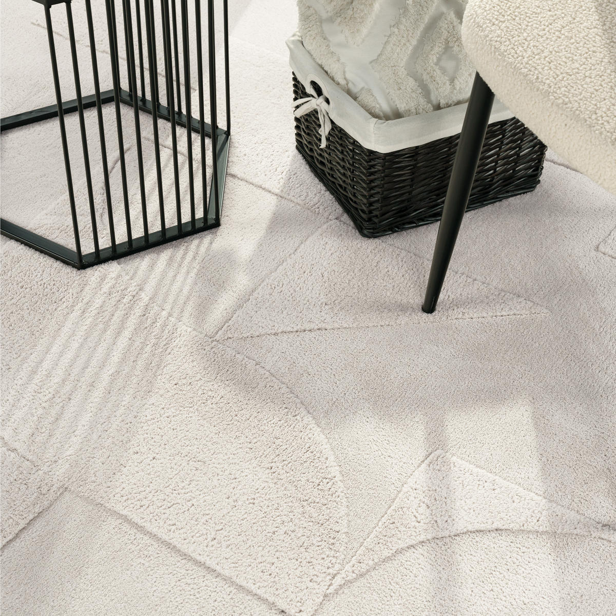 HOCHFLORTEPPICH 120/160 cm Tokio 472 - Creme, Textil (120/160cm) - Paco Home