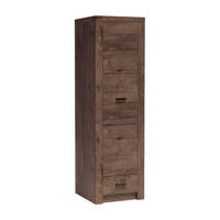 KLEIDERSCHRANK Indianapolis I-2 1-türig 56 x 192 x 58 cm Esche dunkel - Dunkelbraun, Holzwerkstoff/Metall (56/192/58cm) - Koseto