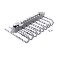 HOSENBÜGEL Ausziehbarer, Rechts, Grau metallic, Stahl und Kunststoff - Silberfarben, Metall (5/13/49.8cm) - EMUCA