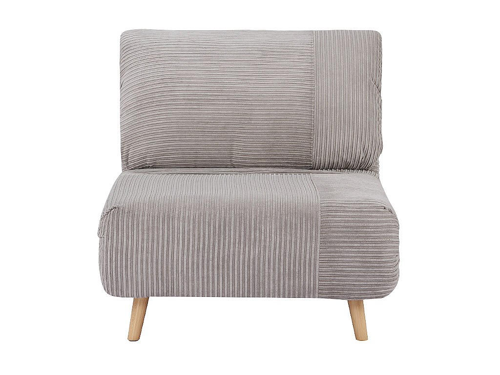 SCHLAFSESSEL - 1 Person - Samt, Stoff - Hellgrau - - Hellgrau, Textil (88/83/81cm) - Vente-Unique