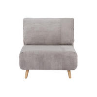 SCHLAFSESSEL - 1 Person - Samt, Stoff - Hellgrau - - Hellgrau, Textil (88/83/81cm) - Vente-Unique