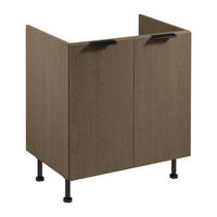 SPÜLENUNTERSCHRANK D80Z – Sorento Dunkle Eiche – Dunkle Eiche - Dunkelbraun, Holzwerkstoff (80/87/52cm) - ROYAL24_MARKT
