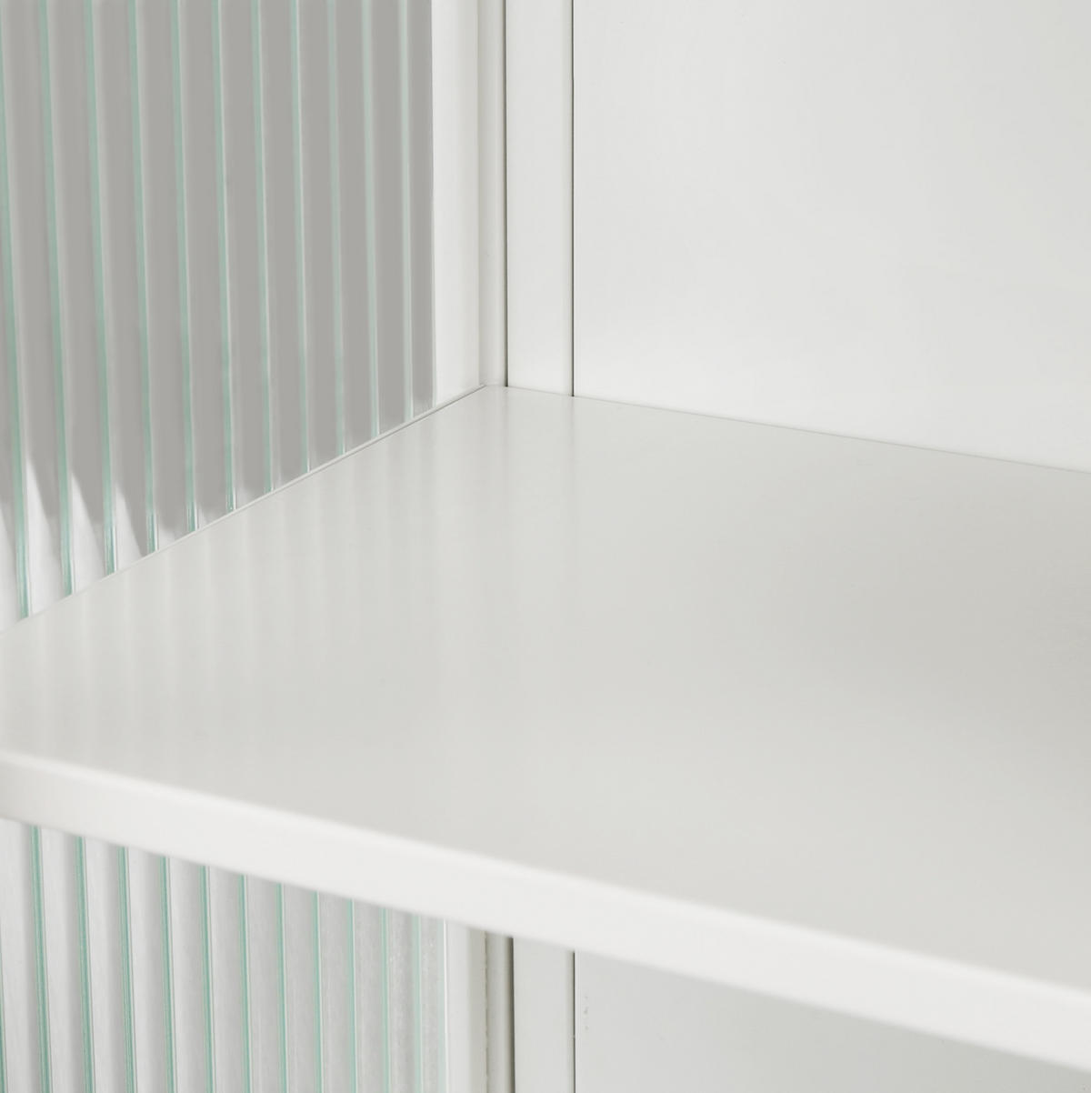 KÜCHENOBERSCHRANK 60/23/78 cm mit 2 Glastüren, offener Ablage und Handtuchhalter, Metall/Glas, Weiß - Weiß, Glas (60/78/23cm) - Redom