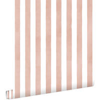 TAPETE Streifenmuster 53 cm x 10.05 m - Terracotta, Papier (53/0.1cm) - ESTAhome