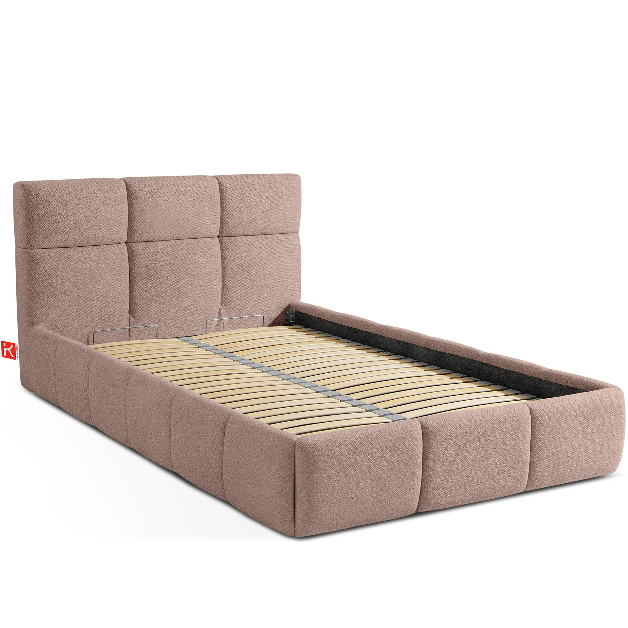 POLSTERBETT ALTOS Einzelbett, rosa - Rosa, Holz/Holzwerkstoff (120/200cm) - KONSIMO®