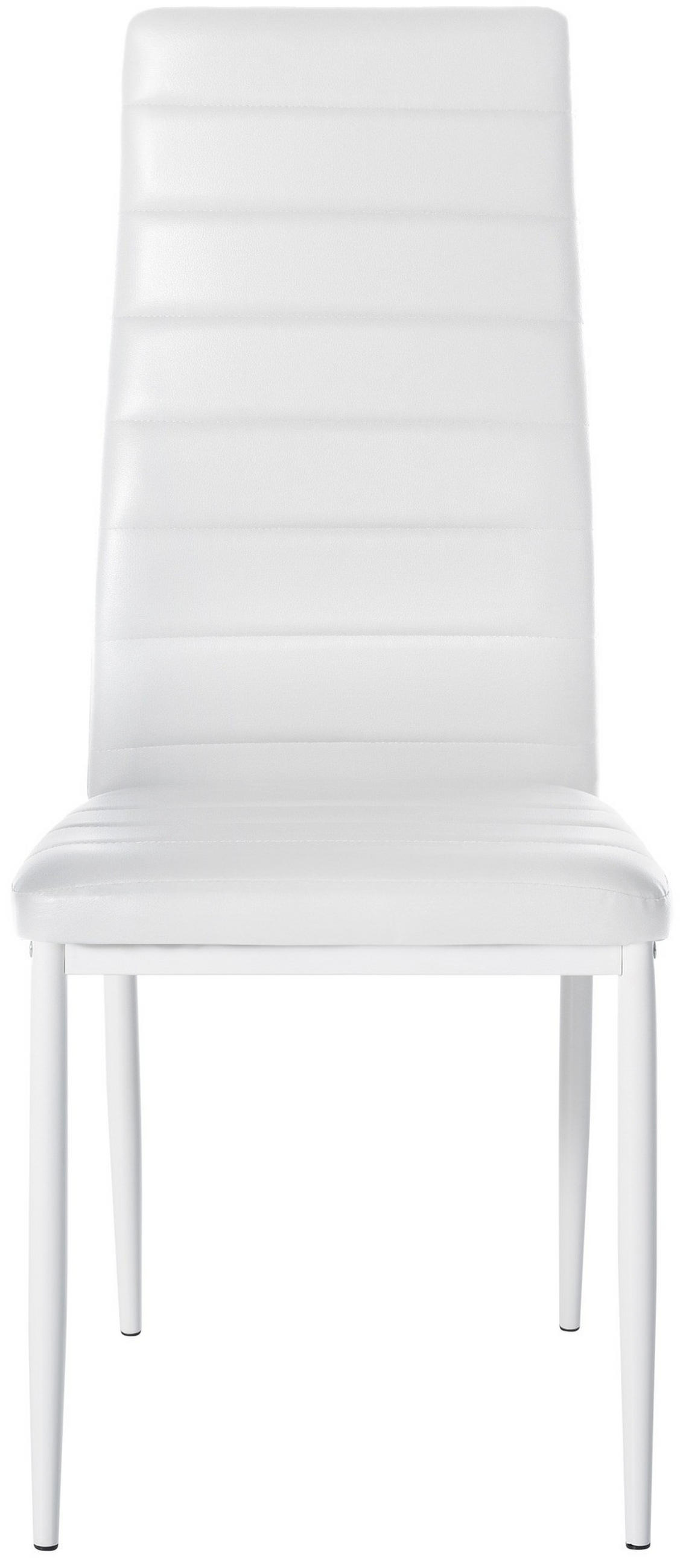 ESSZIMMERSTÜHLE Mayfair 4er Set 99x41,5x40 cm Weiß - Weiß, Leder (41.5/99/40cm) - furnicato