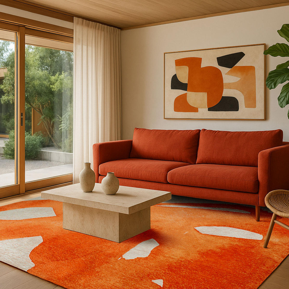 TEPPICH Orangeade Lola&Moi 240/340 cm - Goldfarben, Kunststoff/Textil (240/340cm) - Lola&Moi